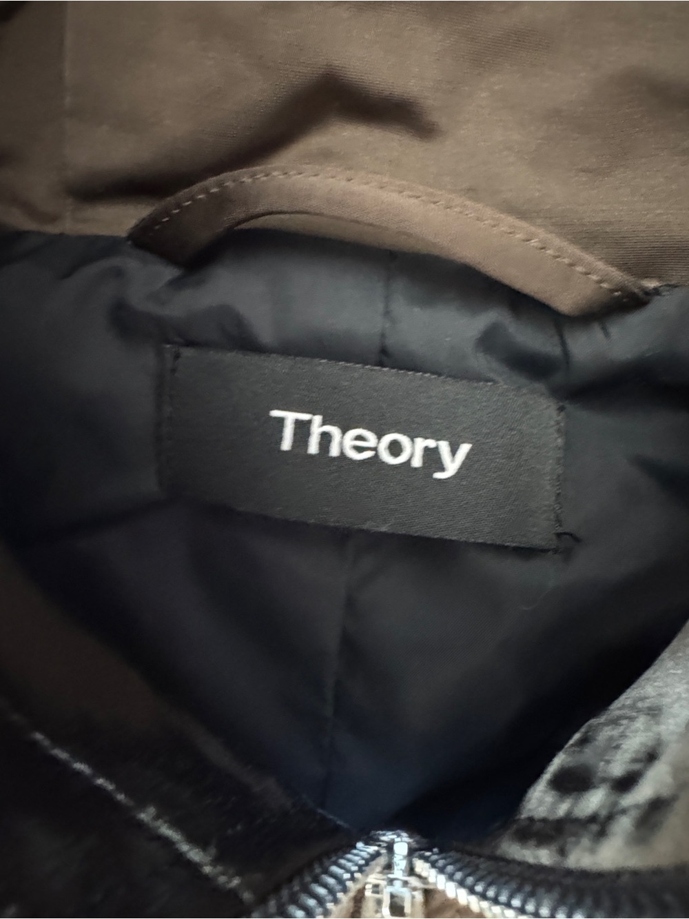 Theory Women’s Hooded Utility Vest - Dark Brown sz S - Picture 8 of 9